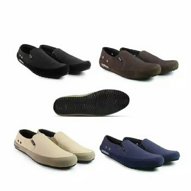 SEPATU SLOP PRIA TERMURAH ADIDAS MASTER CASUAL SLIP ON KULIAH KERJA KANTOR SANTAI FORMAL