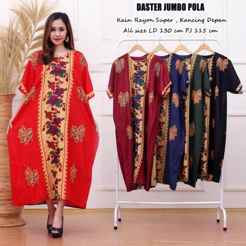 DASTER KEKINIAN ( DASTER JUMBO POLA NURUL TINA ) LENGAN PENDEK KANCING DEPAN BUSUI BUMIL - BATIK FA