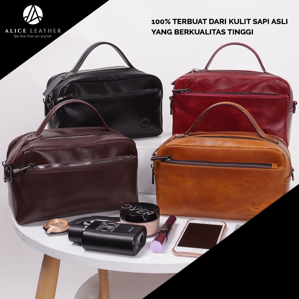 Tas Slingbag Jinjing Bahu Shoulder Bag Kulit Sapi Asli Premium Pesta Wanita Cewek Multifungsi Brende