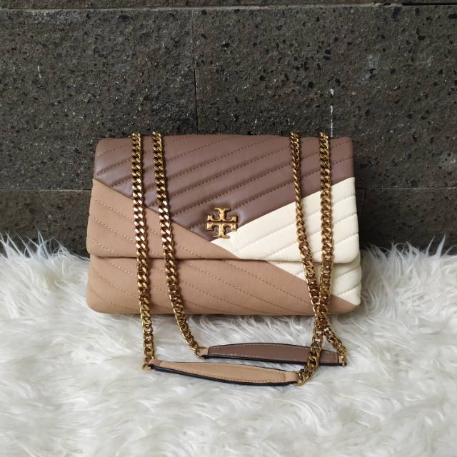 Tas TB Kira Chevron Mixed Convertible Shoulder Bag