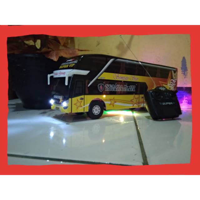 Miniatur bus bis mainan sempati star + remot