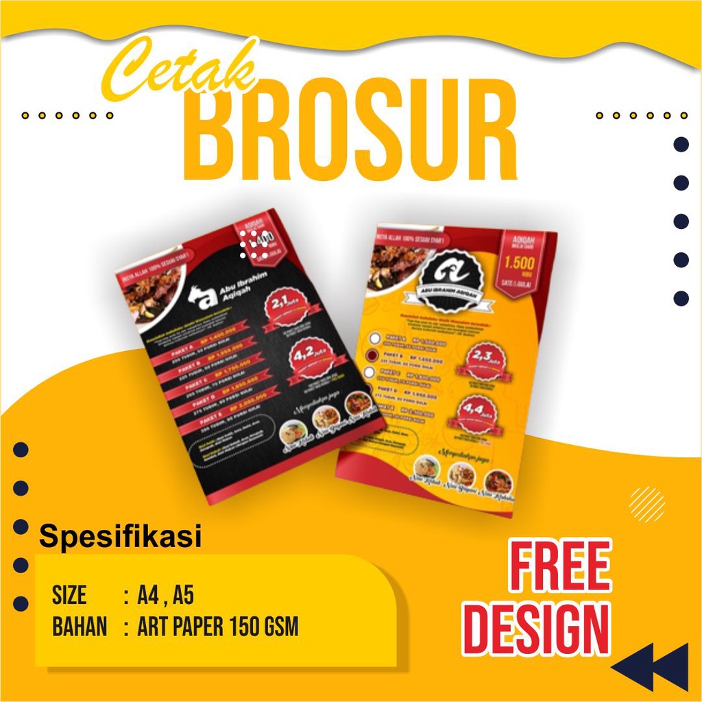 

Cetak Brosur A5 / Cetak Flyer / Leaflet Art Paper 150 Gram