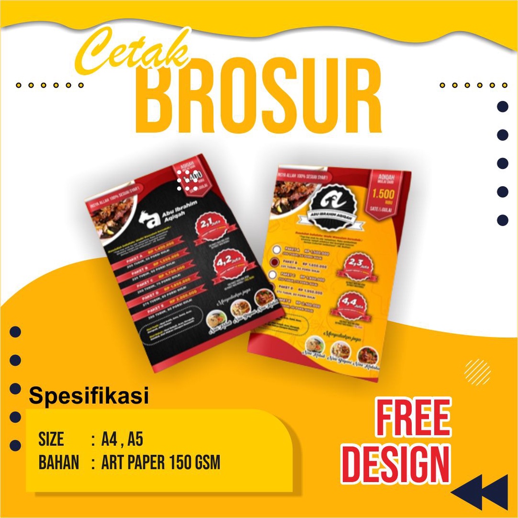 Jual Cetak Brosur A5 Cetak Flyer Leaflet Art Paper 150 Gram Indonesiashopee Indonesia 8919