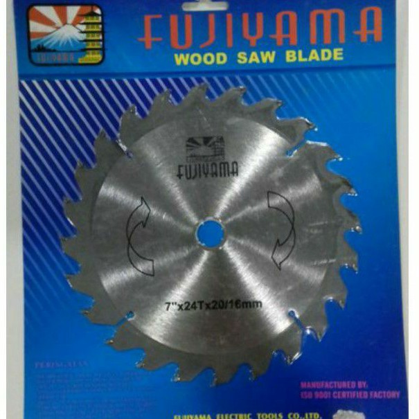 Fujiyama Circular Saw Blade 7 inch x 24 T - Mata Pisau Potong Kayu