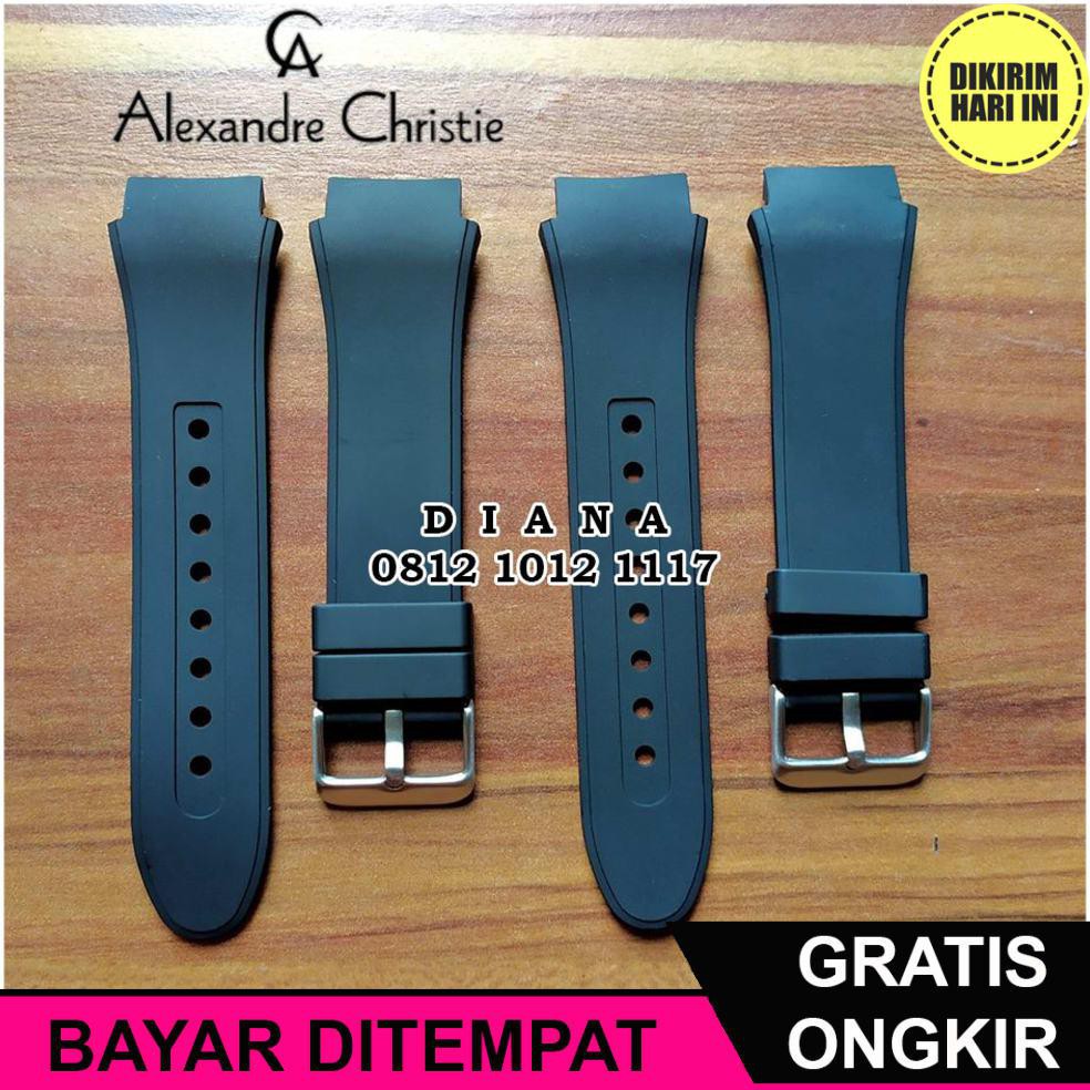 (BAYAR DITEMPAT) OE5102 TALI STRAP JAM TANGAN ALEXANDRE CHRISTIE AC-6206 AC 6206 RUBBER