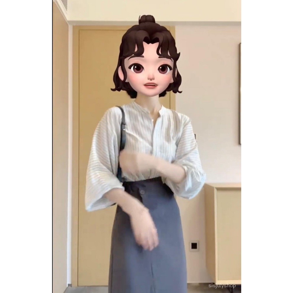 Pakaian Komuter Barang Eropa 2022 Musim Panas Gaun Temperamen Dua Potong Atasan Kasual + Setengah Ro