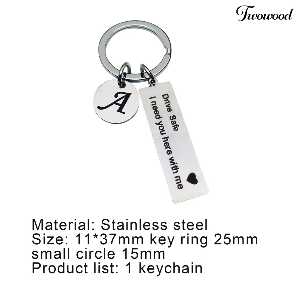 Gantungan Kunci Bahan Stainless Steel Motif Tulisan Untuk Hadiah Hari Ayah