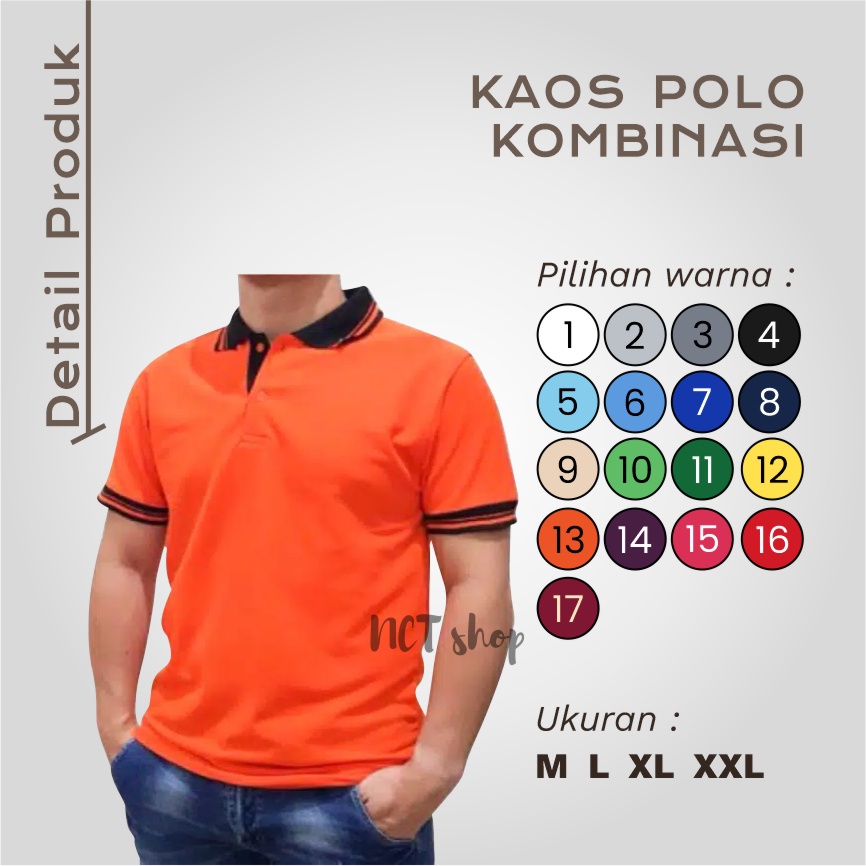 Nctshop Kaos polo bahan PIQUE - polo shirt-1