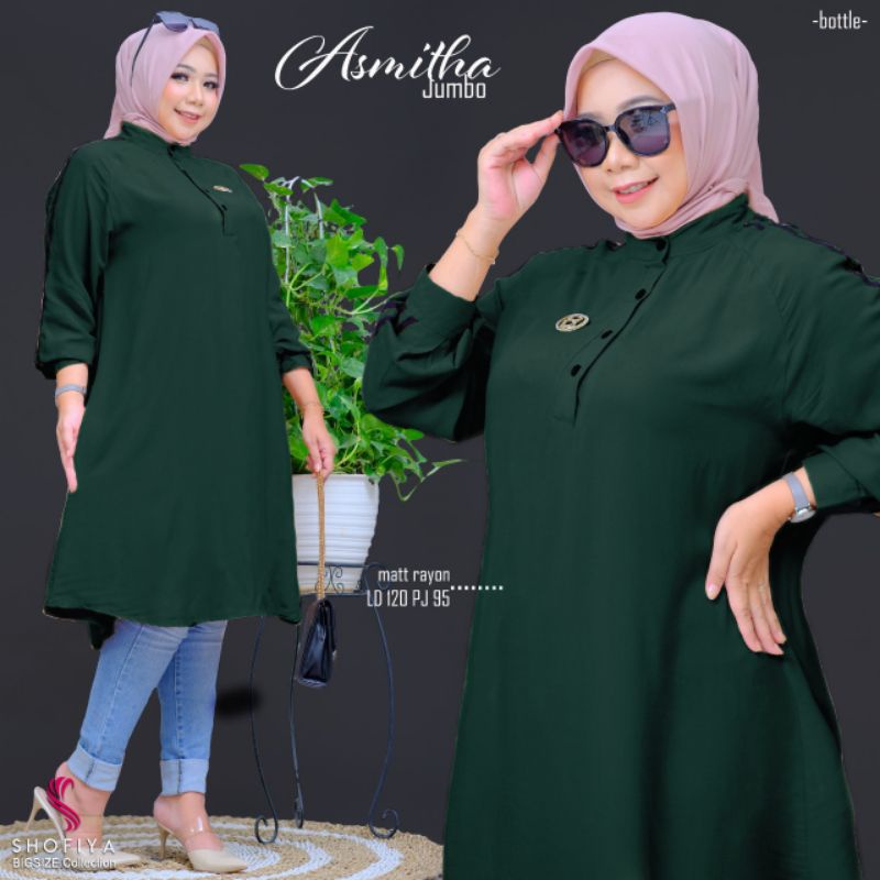 [READY] ATASAN WANITA MUSLIM TUNIK JUMBO LD 120 ASMITHA BY SHOFIYA