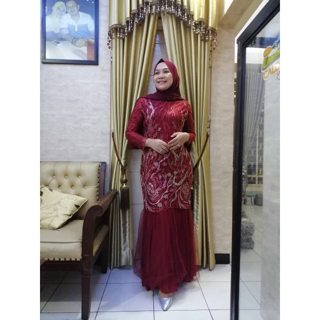 ( TERLARIS) Dress KEBAYA MODEL  Slime Lorama / Dress Pesta Rok tutu SLIME FIT/ DRESS PESTA MODEL DUY