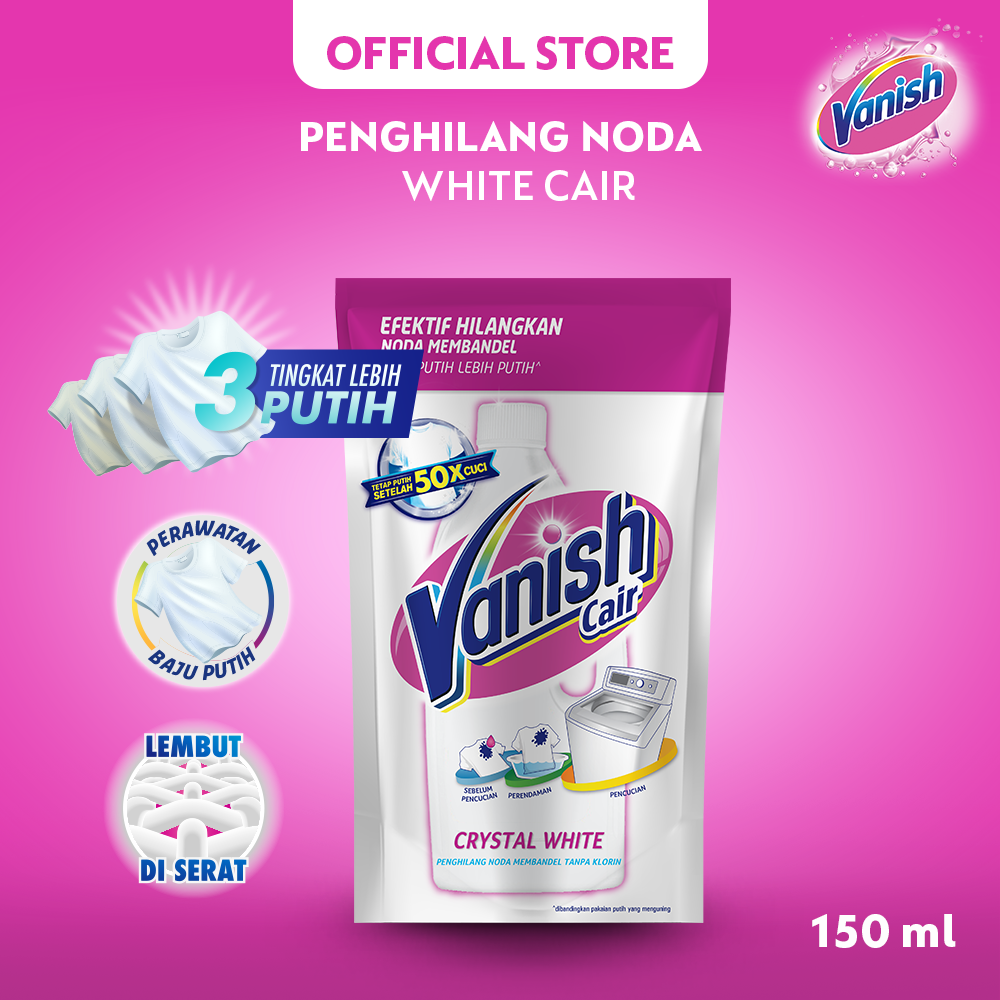 Vanish White Cair Refill 150 ml - Penghilang Noda Pakaian