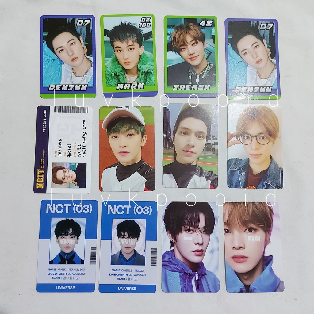 Official ID PC UNIVERSE | Trading Card Glitch Mode | NCIT Photopack | Mark Hendery Jaemin Renjun Tae