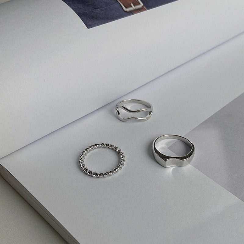 Three-piece Ring, Accessories Light Luxury Retro Simple
