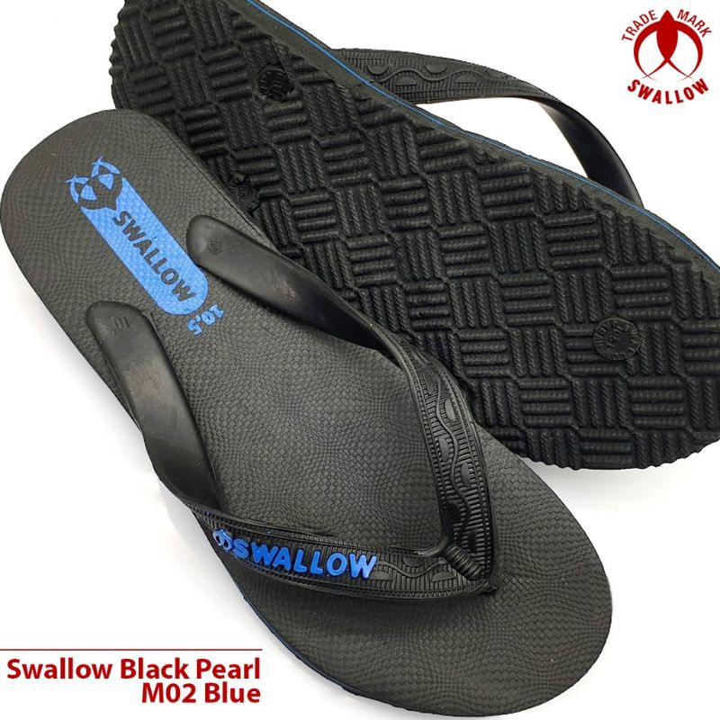 *NEW* Sandal Jepit Swallow PRIA Black Pearl M02