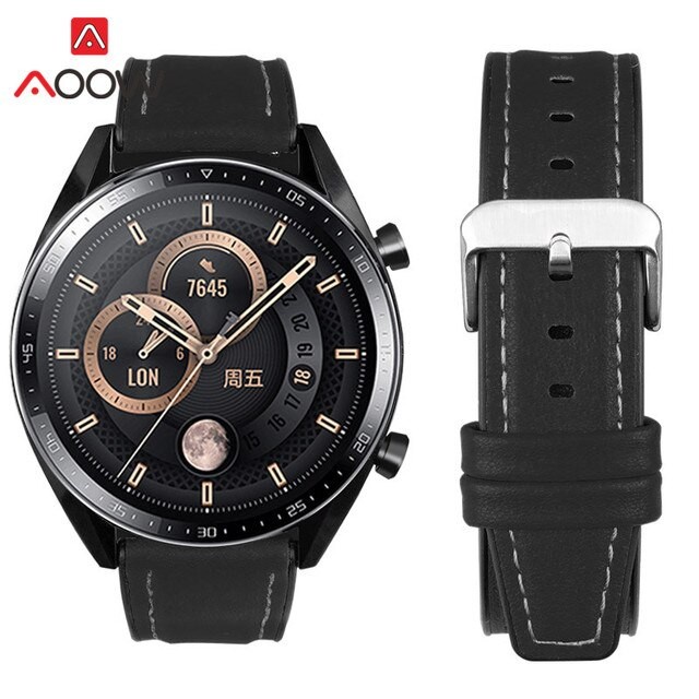 PREMIUM LEATHER STRAP Rubber Tali Jam Tangan Kulit Hybrid Silikon Karet Smartwatch 20mm 22mm Galaxy Watch Huawei GT 5 4 3 2 Xiaomi Redmi 5 Active Garmin Forerunner Itel 011 Amazfit GTS GTR BIP 6 Haylou Solar Pro Supercalla AppleWatch Series 44mm 45mm 49mm