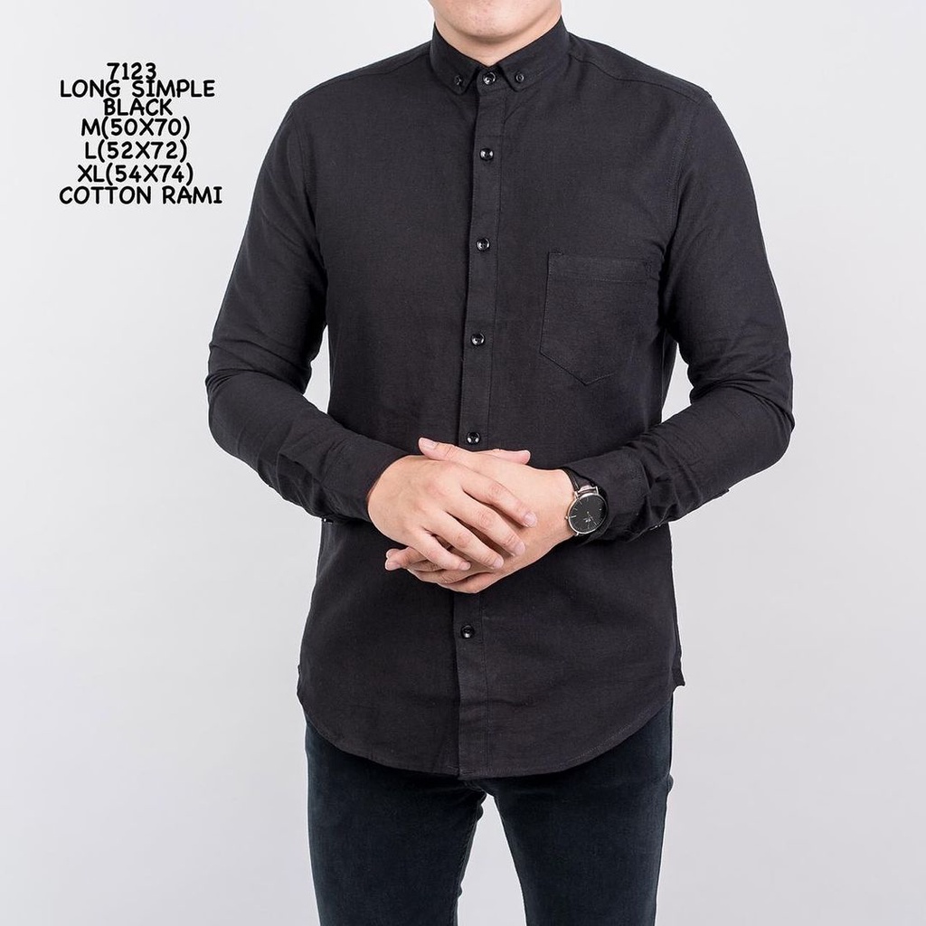 KEMEJA PRIA MENS POLOSAN LENGAN PANJANG COOLMAN PAKIAN PRIA CASUAL pakaian DINAS PNS KERJA SIZE MLXL