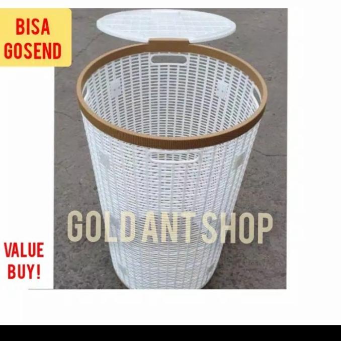 {{{{{{] Keranjang Laundry Baju Kotor Plastik Tinggi 60 cm/ Laundry Basket