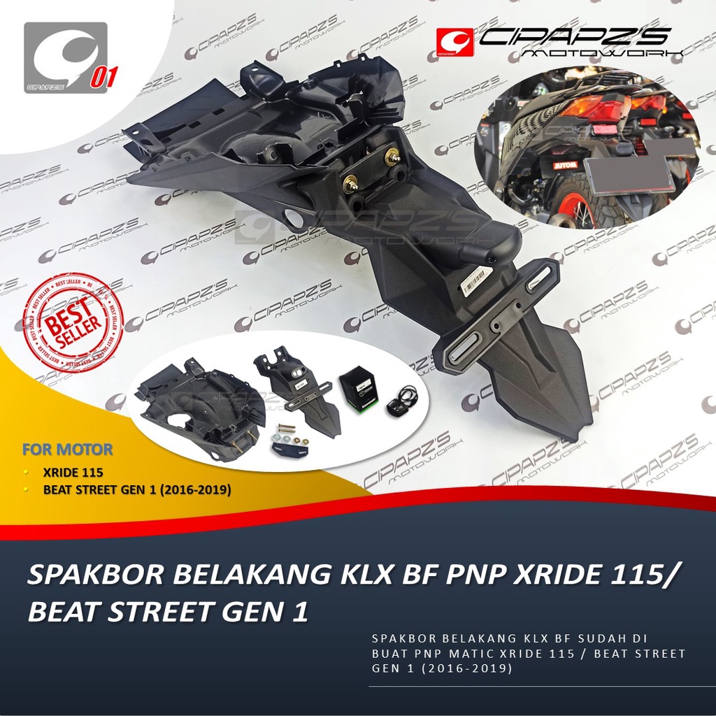 SPAKBOR BELAKANG KLX BF PNP MATIC / SPAKBOR BELAKANG KLX BF PNP XRIDE 115, BEAT STREET GEN 1 / SPAKB