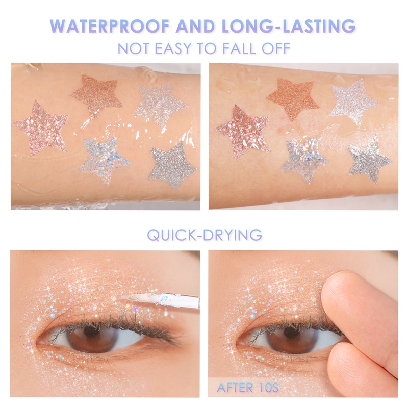 [ORI BPOM] FOCALLURE Starlight Liquid Eyeshadow Shimmer Kosmetik Mata | FOCALLURE Glittering Liquid Eyeshadow High Pigment Waterproof Lightweight | Focallure Glitter Eyeshadow Focallure Glitter Focallure Eyeshadow Cair | FA195