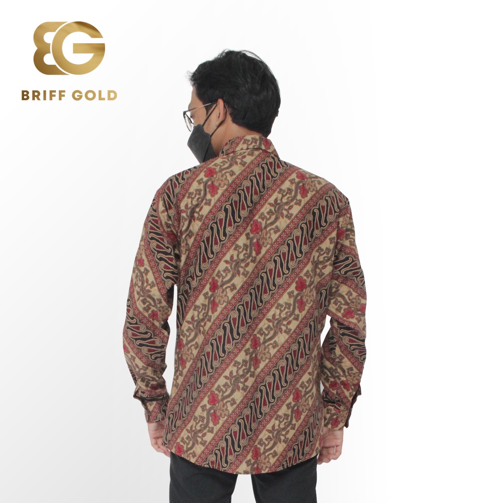 Pakaian Batik Briffgold Parang Yogyakarta Lengan Panjang