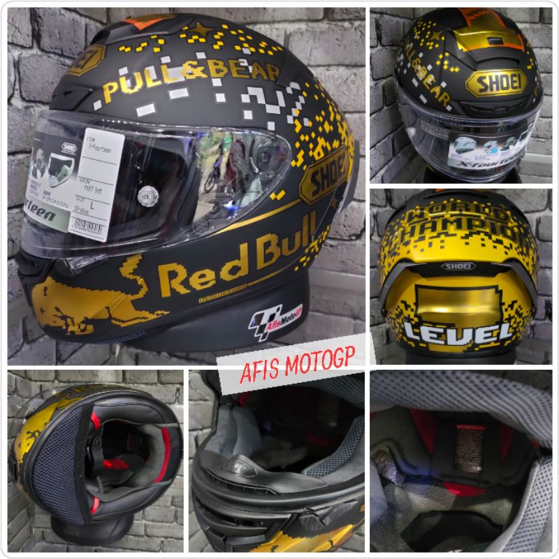 helm Shoei x14 xspirit frp tricomposite clone shoei 1:1 white ant jerez champion 93