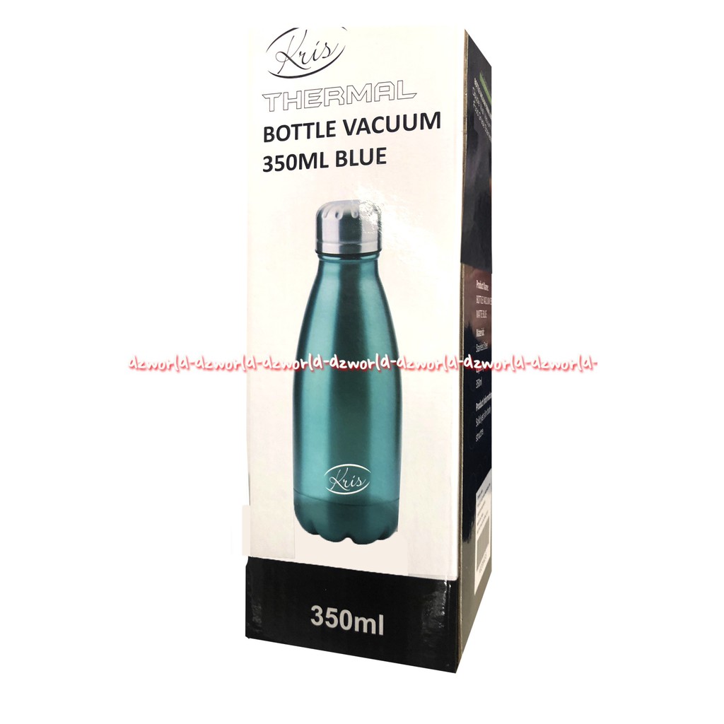 Kris Thermal Bottle Vacuum 350ml Blue Botol Minuman Panas Dingin Tahan Lama Termal Botle Vakum Krischef Krisbow Warna Hijau Tosca 350 ml