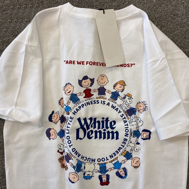 Import original kaos atasan wanita / Premium Bergaya Kerah Bulat T-shirt Tee / Oversize Baju Warna Putih Atasan Wanita（Realpict）