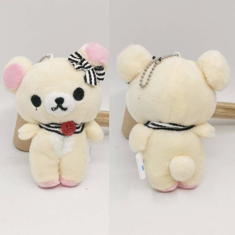 Needway  1pcs Soft Figure DOLL Standing Bear Design Pendant Bear Plush Stuffed TOY Baby Toy Kawaii Plushie Toy 11CM Charm TOY Lover Rilakkuma Key Chain