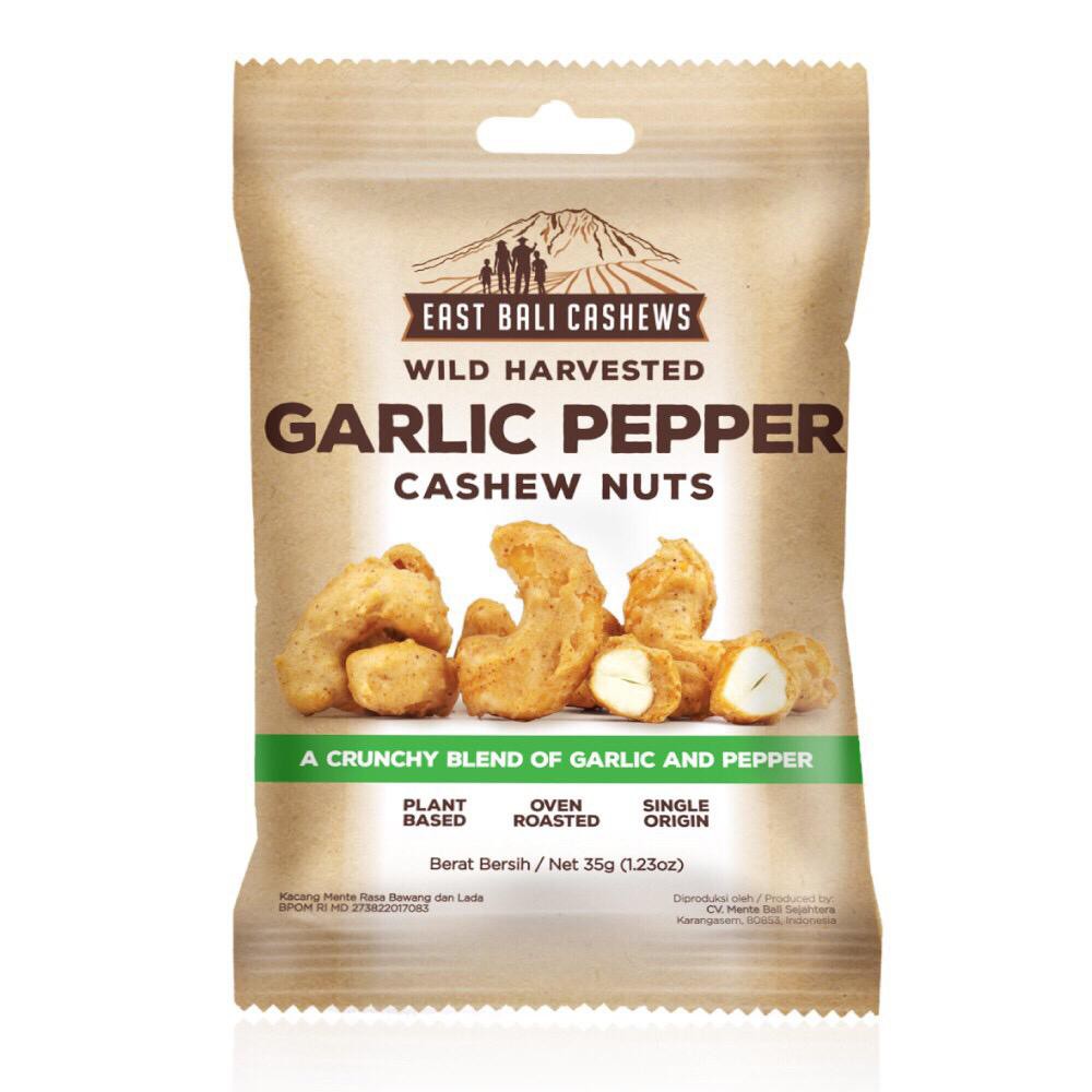 

W2fit East Bali Cashews - Garlic Pepper Cashew Nuts 35gr - Kacang Mete