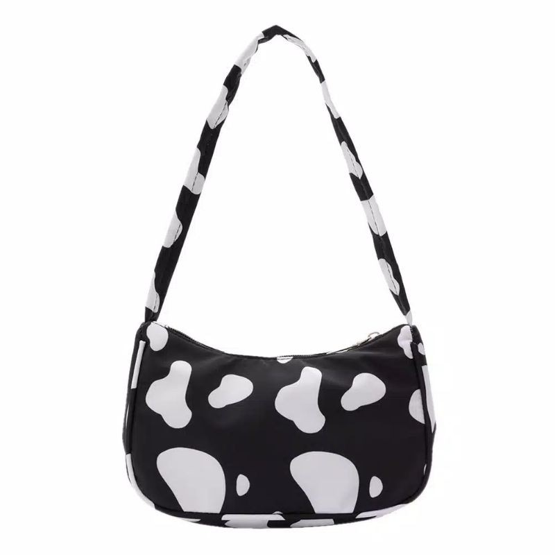 A-ZAHRA BAG COW PATTERN / TAS BAHU MOTIF KULIT SAPI RANTAI DAN BIASA