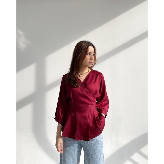 Beverly Kimono Top - Atasan Wanita / Kimono Top / Blouse Wanita / Atasan Lengan Panjang Wanita / 3 W