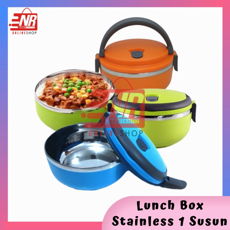 Rantang 1 susun polos / lunch box susun 1 polos