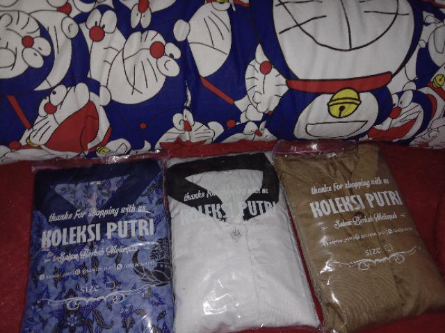 Gamis Pns Batik Korpri / Pgri / Hitam Putih / Model Setelan S M L Xl Xxl Seragam Asn Guru