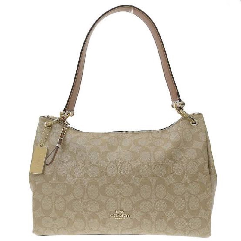 Coach Mia Shoulder Bag In Signature Canvas Chalk (28967)