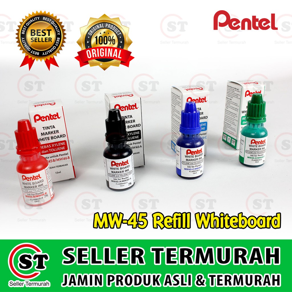 

Isi Ulang Tinta Spidol White Board / Tinta White Board Marker Ink Pentel MW45 Jepang Refill MW 45