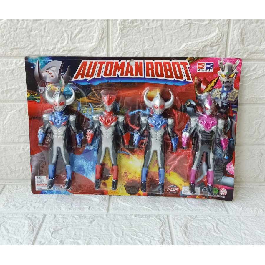 Robot Ultraman Automan Isi 4 Pcs R1148MainanAnak