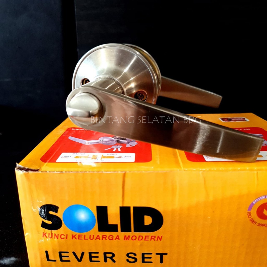 GAGANG KUNCI PINTU KAMAR SOLID LEVER SET LV 605 400