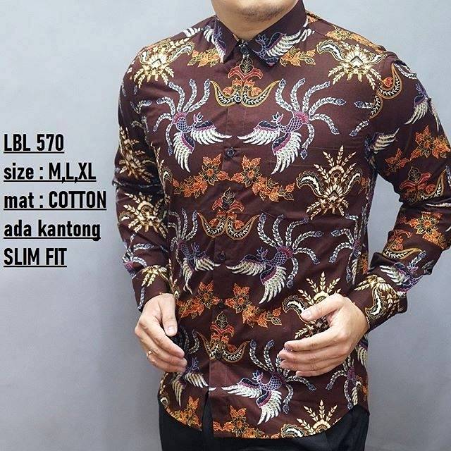 LUIGI BATIK PRIA SLIMFIT LENGAN PANJANG LBL 570