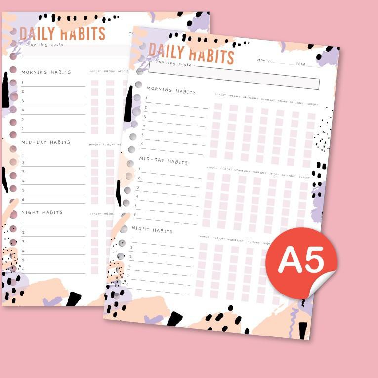 

9TF A5 Loose leaf - Daily Habits by Bukuqu Ready Stock