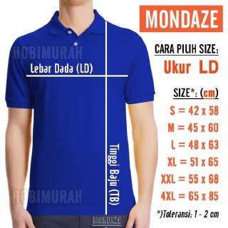  Kaos  Polo Shirt Kerah  Polos MONDAZE Dewasa  Pendek 