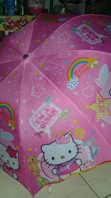 Payung Lipat Nf-15 Pink Motif Karakter Kartun Motif Karakter Kartun