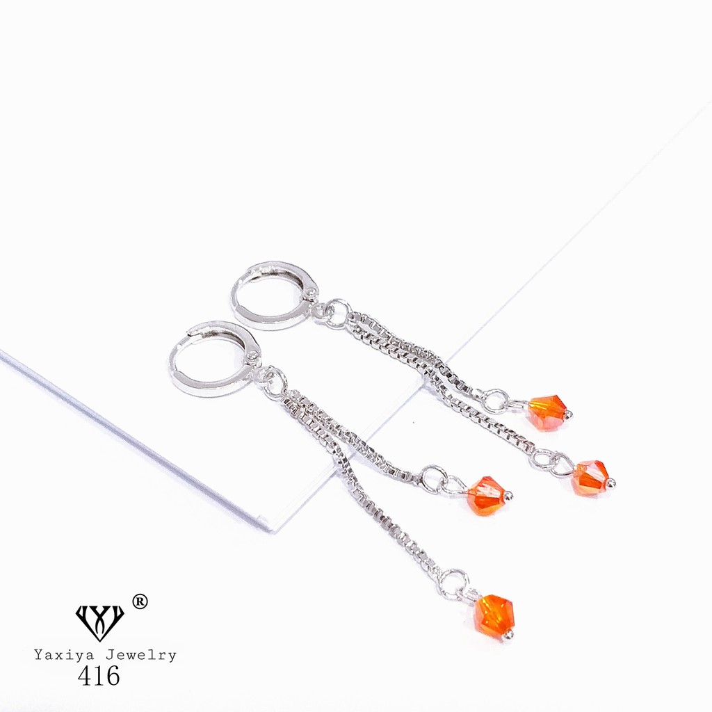 

Anting Permata Lapis emas Perhiasan imitasi silver 416