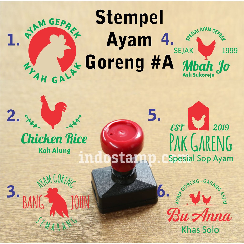 

stempel nama ayam goreng bakar geprek fried chicken gofood grabfood