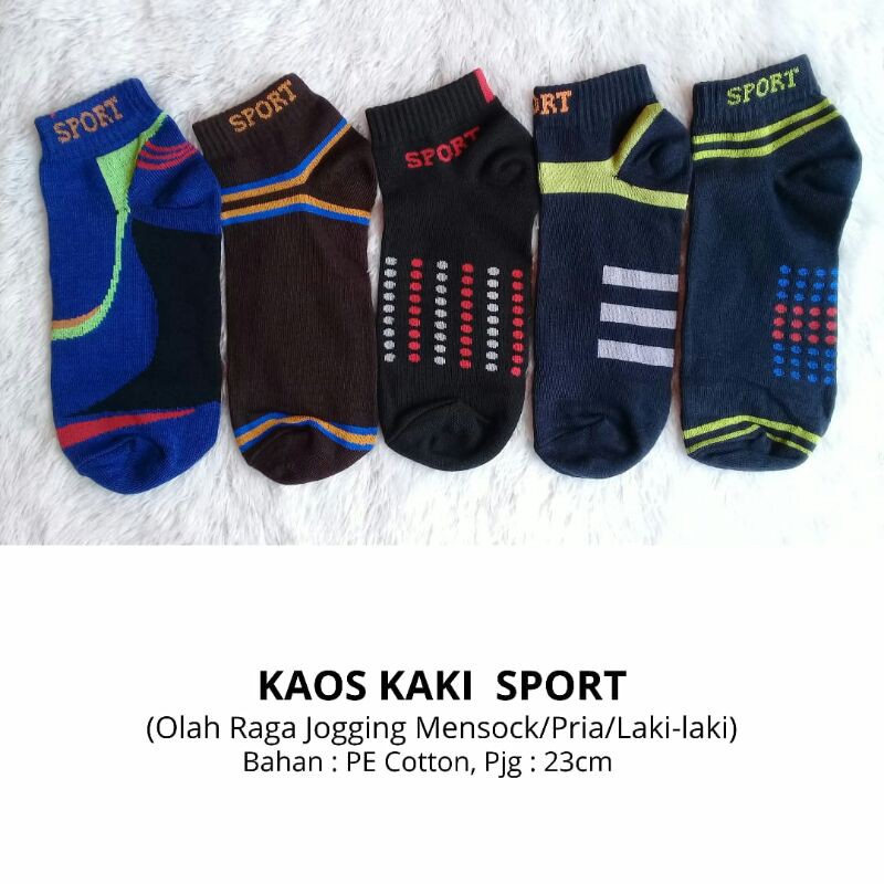 Kaos Kaki Sport Pendek Cowok Mata Kaki, Olahraga, Jogging, Running, Mensock/Pria/Laki2 Murah