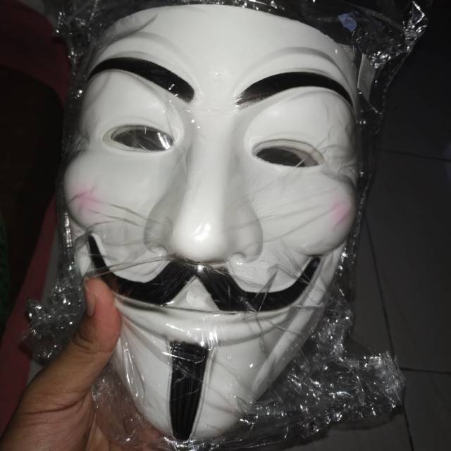 (Packing Box) Topeng anonymous topeng hacker eceran murah