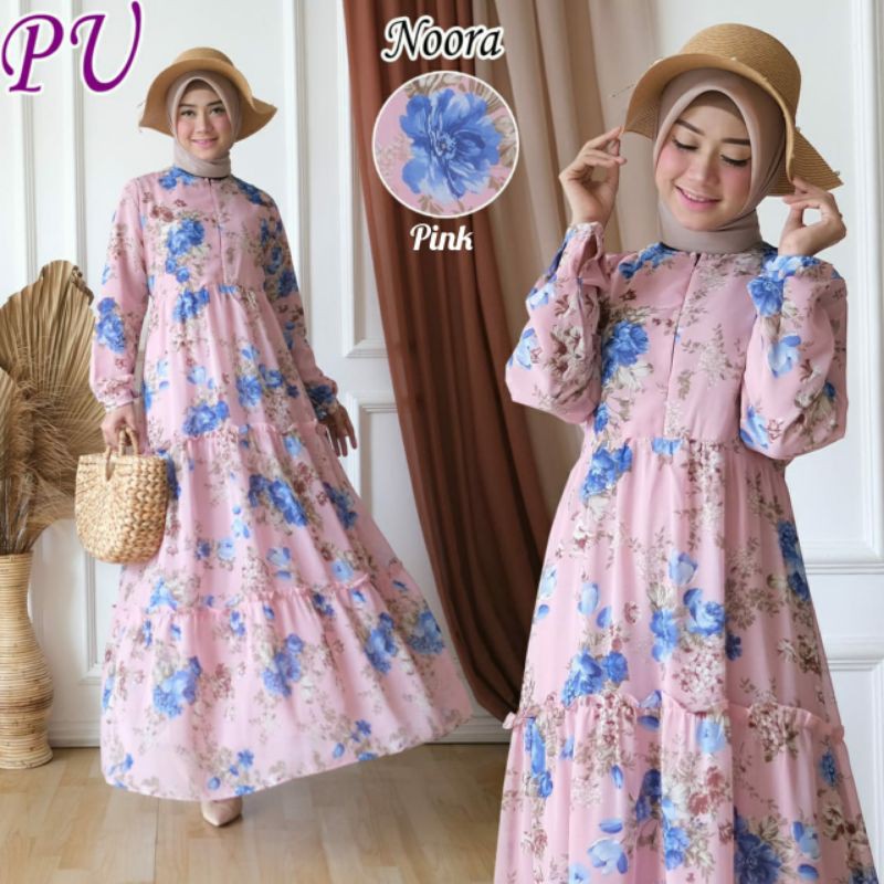 Gamis NOORA gamis homedress flower dress