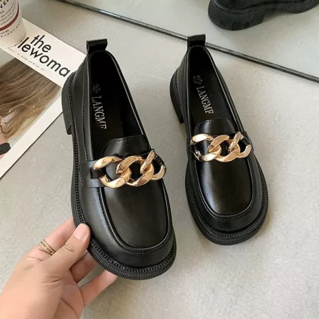 RYX - Exclusive Chains Sepatu Slip-On Wanita Fashion Casual - Ori Import