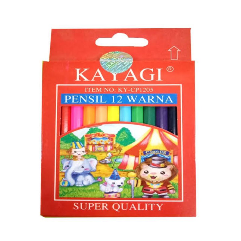

PENSIL WARNA / COLOR PENCIL /PENSIL WARNA KAYU 12 WARNA PENDEK KAYAGI 1205