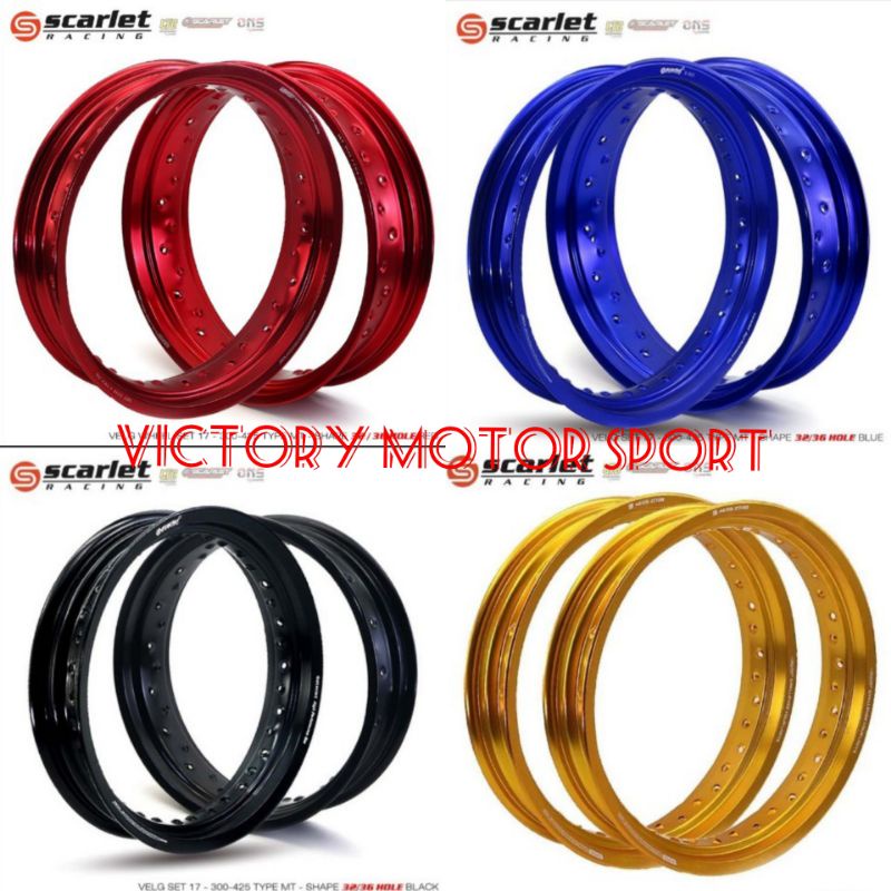 velg scarlet MX series 300 350 425 17 hold 36 velg 350 425 17