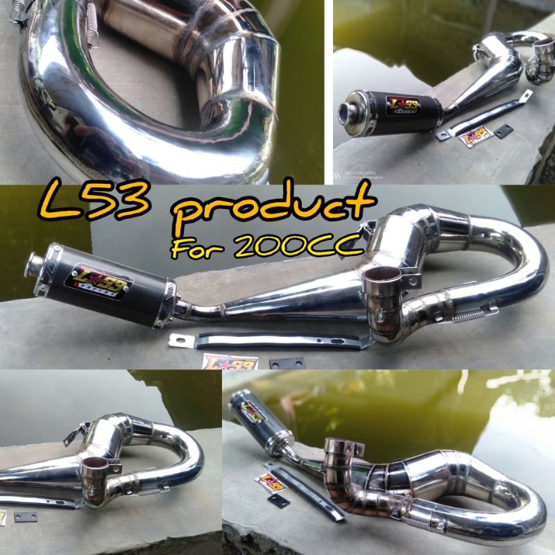 KNALPOT VESPA SPARTAN PX/EXCEL 200CC KRUM MEREK L53 PURBALINGGA